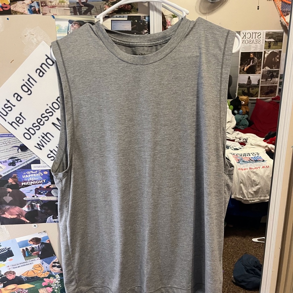 Gray Sleeveless Top